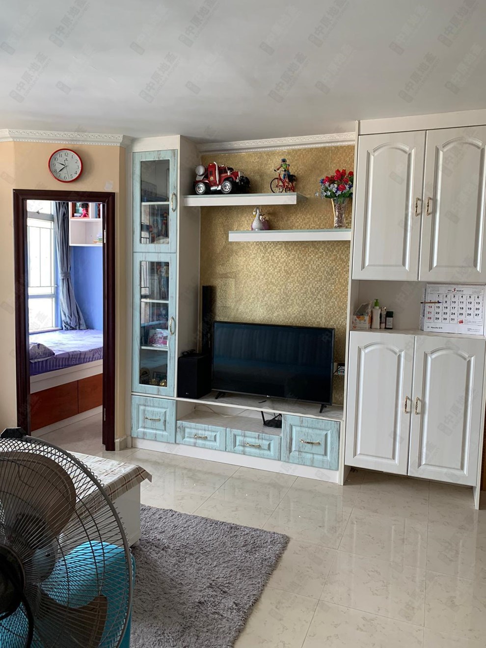 Unit Interior-Living and Dining Room