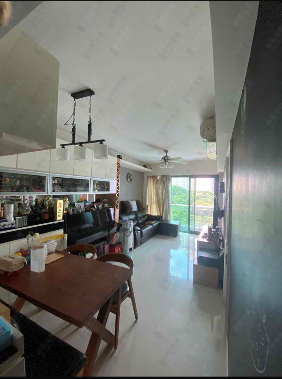 Unit Interior-Living and Dining Room