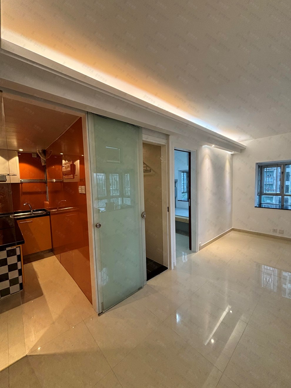 Unit Interior-Living and Dining Room