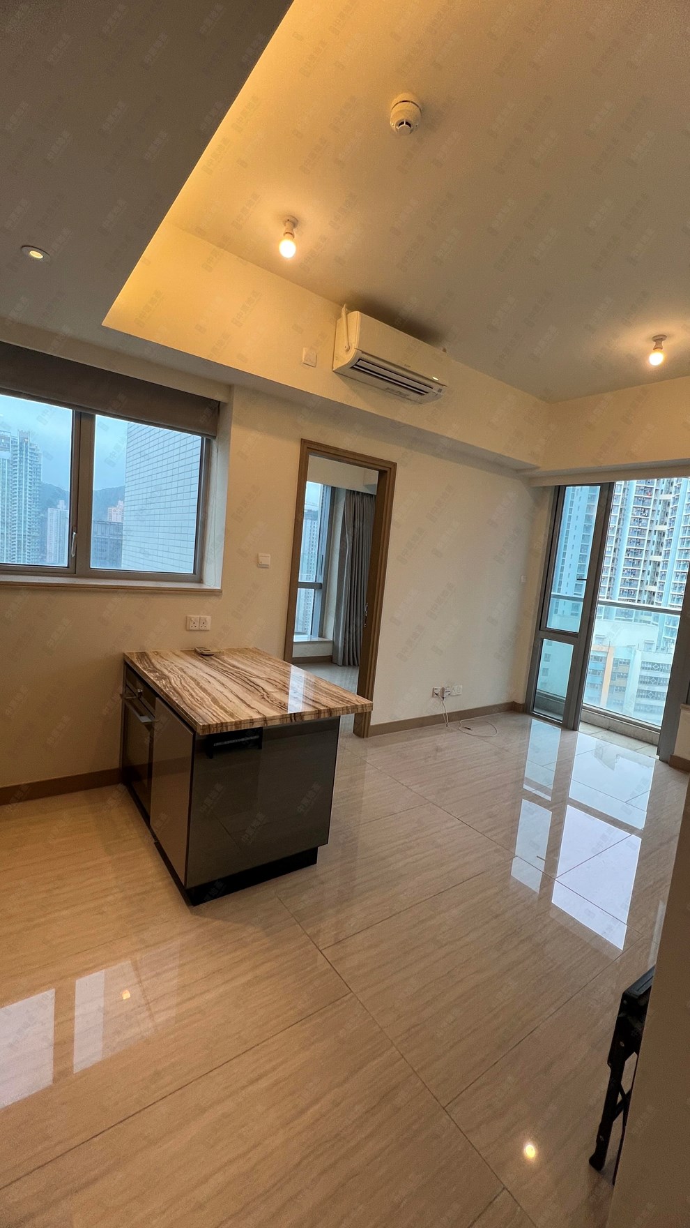 Unit Interior-Living and Dining Room